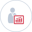 Icon representing growing business