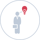 Icon representing startup business